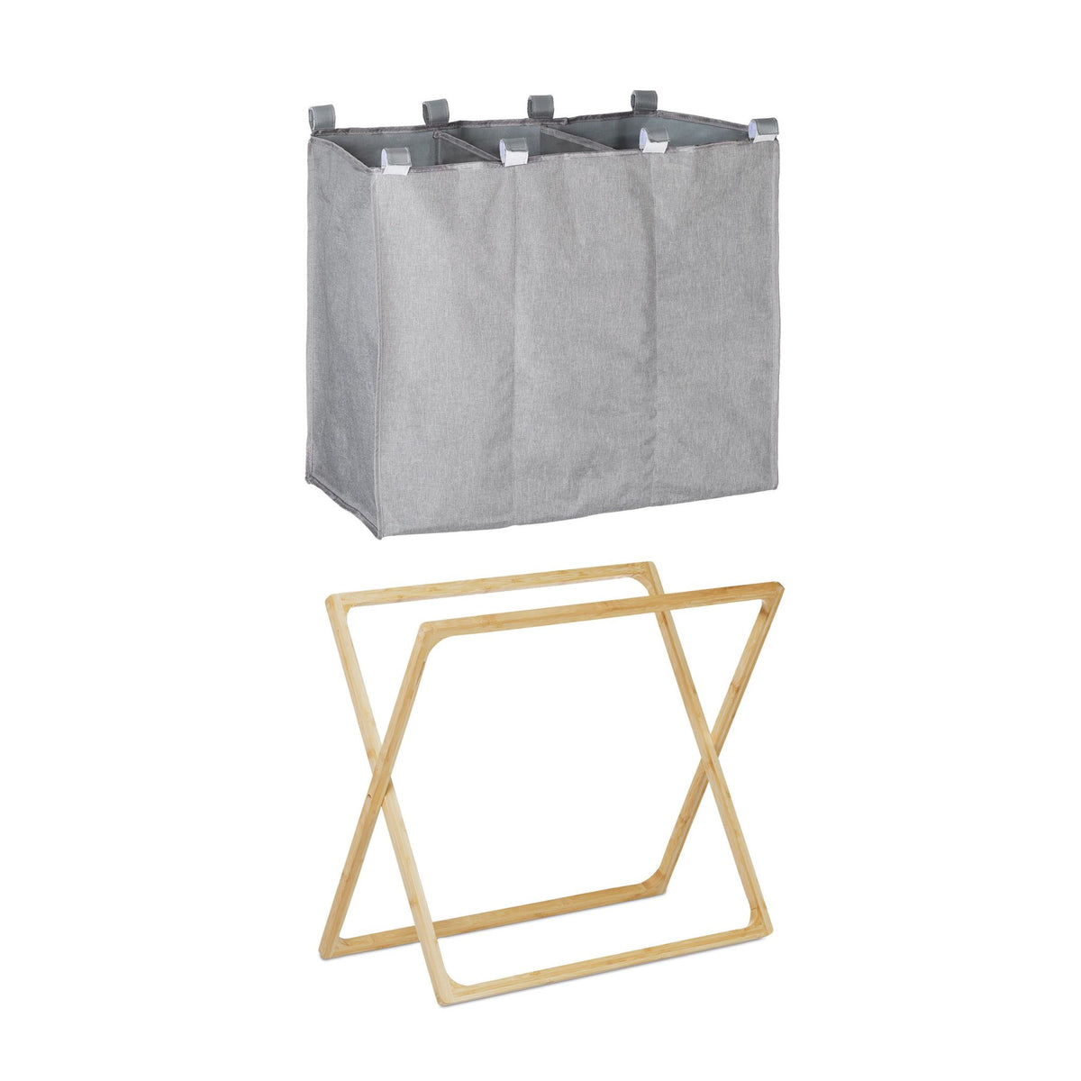 Laundry sorter 3 compartments foldable