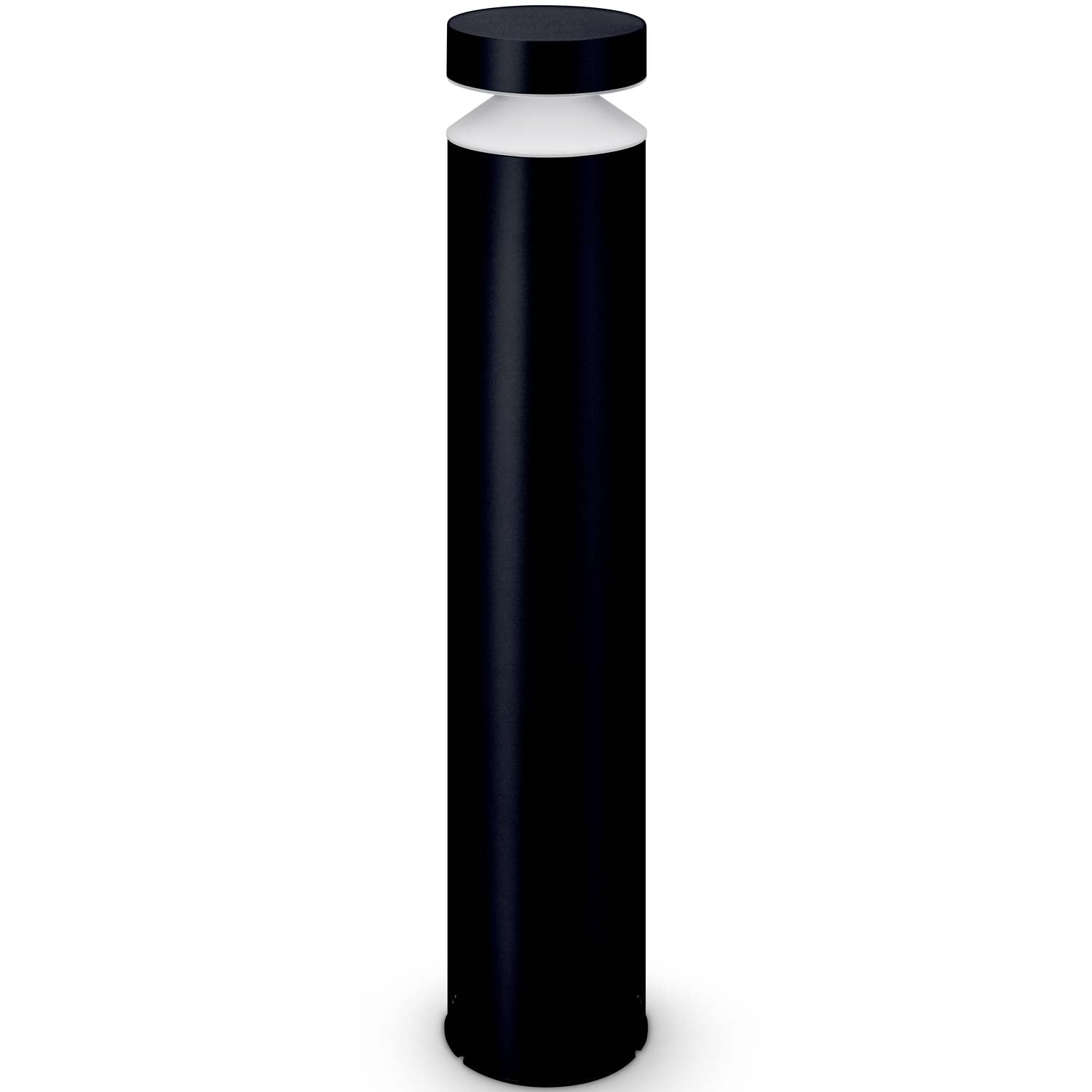 Laven LED bollard Stainless steel Black IP44 Warm 6W 600lm