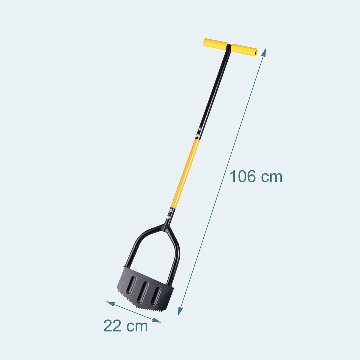 Lawn Edger with Serrated Steel Blade, Long Handle
