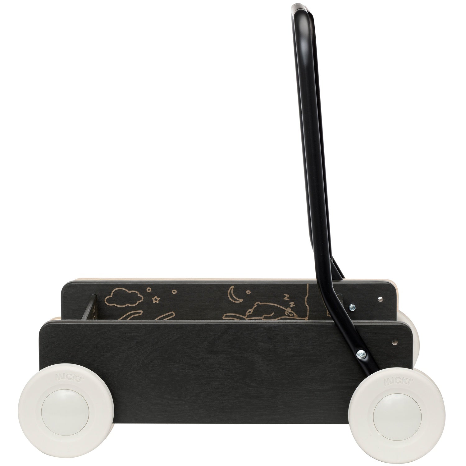 Learn to walk carriage black premium