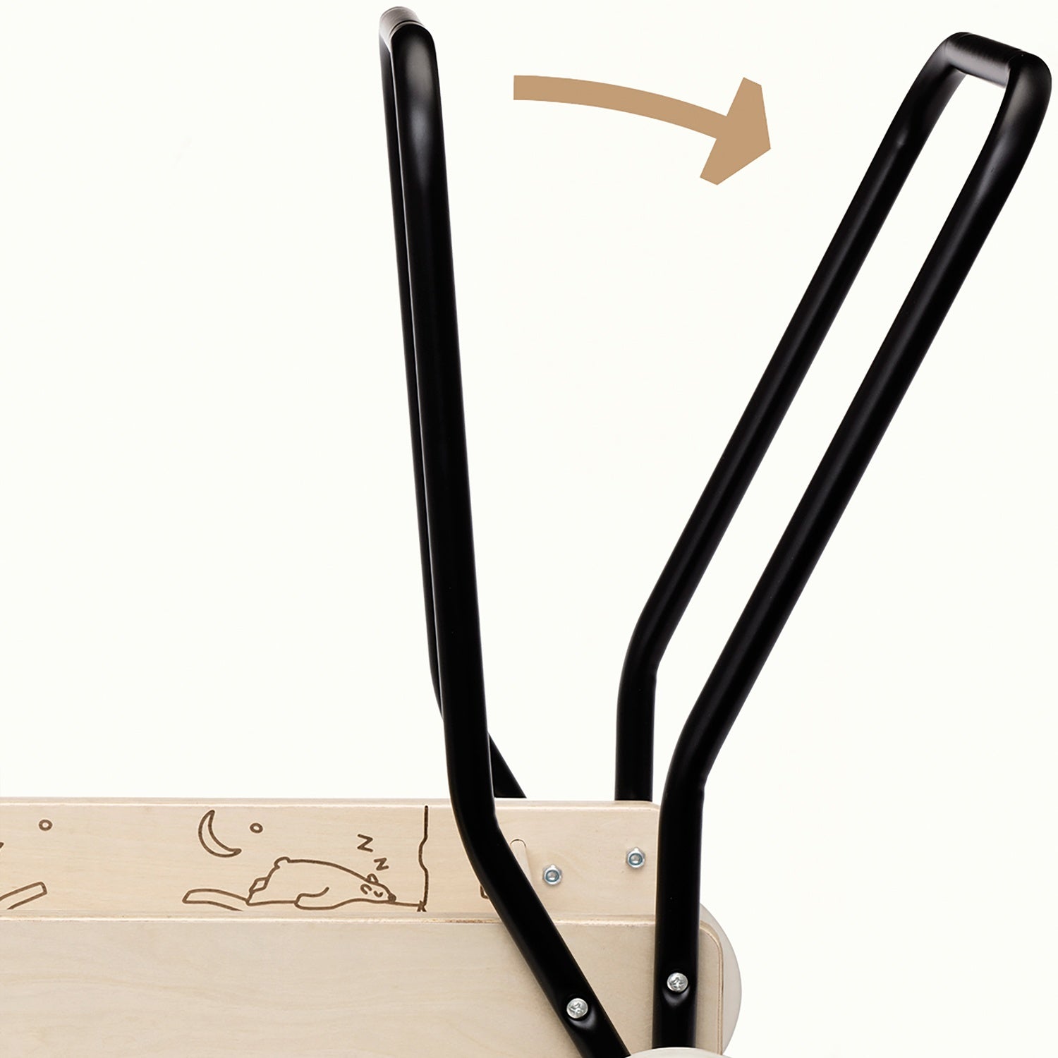 Learn to walk carriage wooden premium