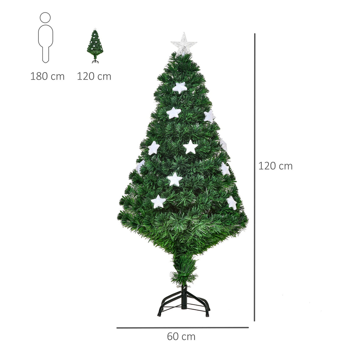 Led Christmas Tree Artificial Christmas Tree Artificial Tree With 16 Led Lamps 120 Cm