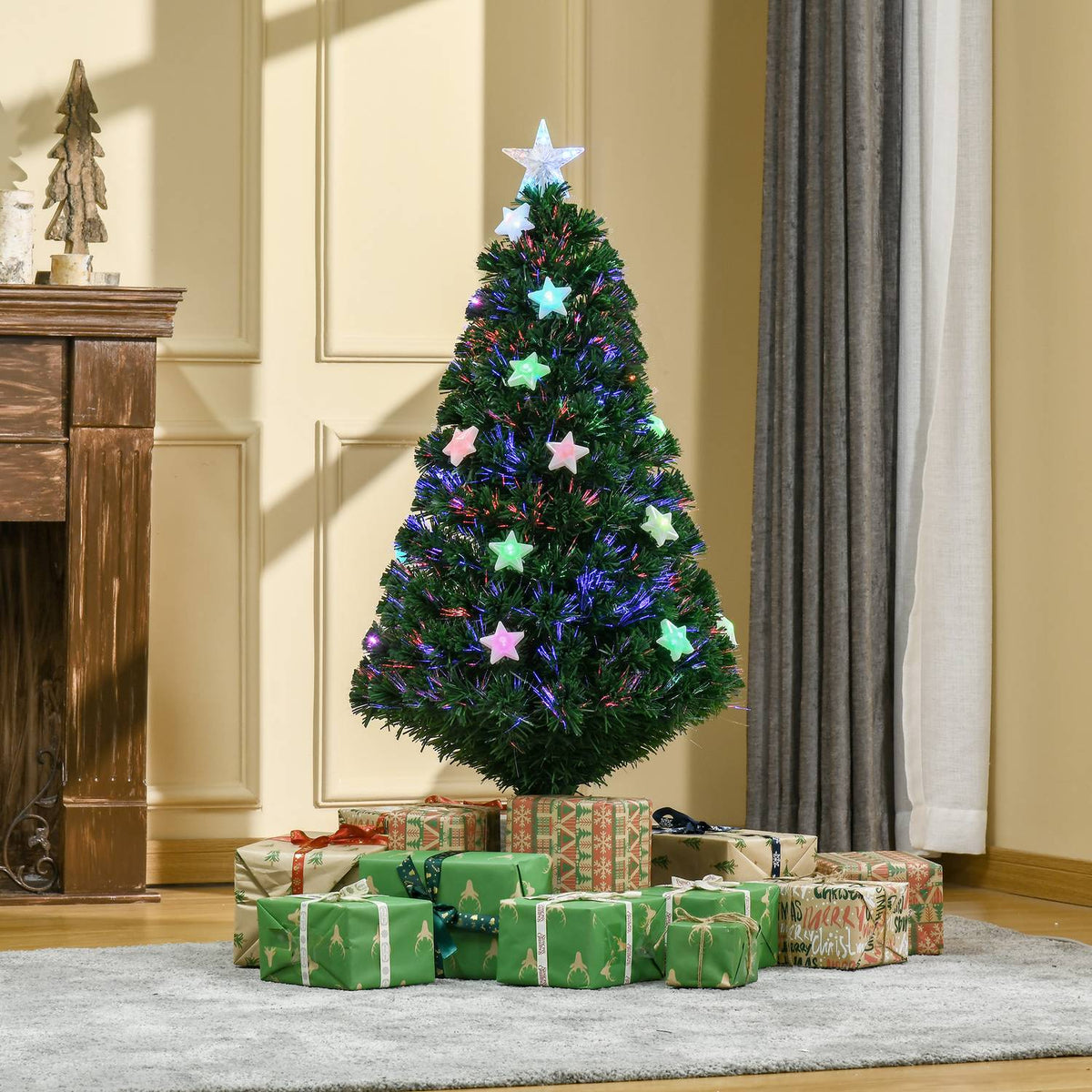 Led Christmas Tree Artificial Christmas Tree Artificial Tree With 16 Led Lamps 120 Cm