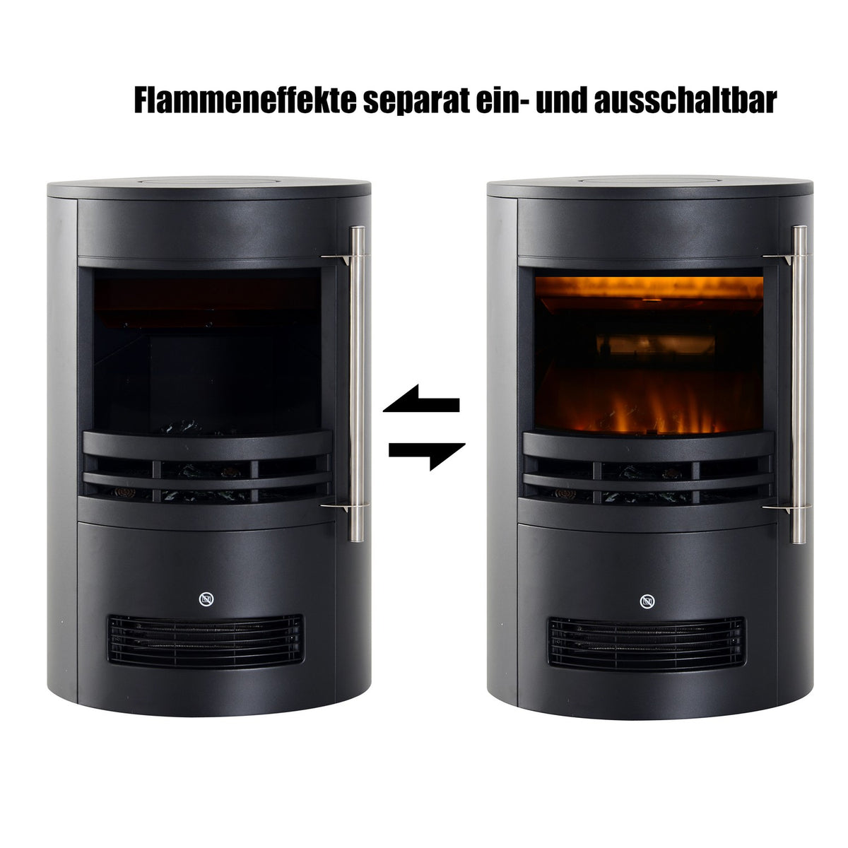Led Electric Fireplace Wall Fireplace Freestanding Fireplace Stove With Flame Effect 900/2000W 41X41X64.5Cm