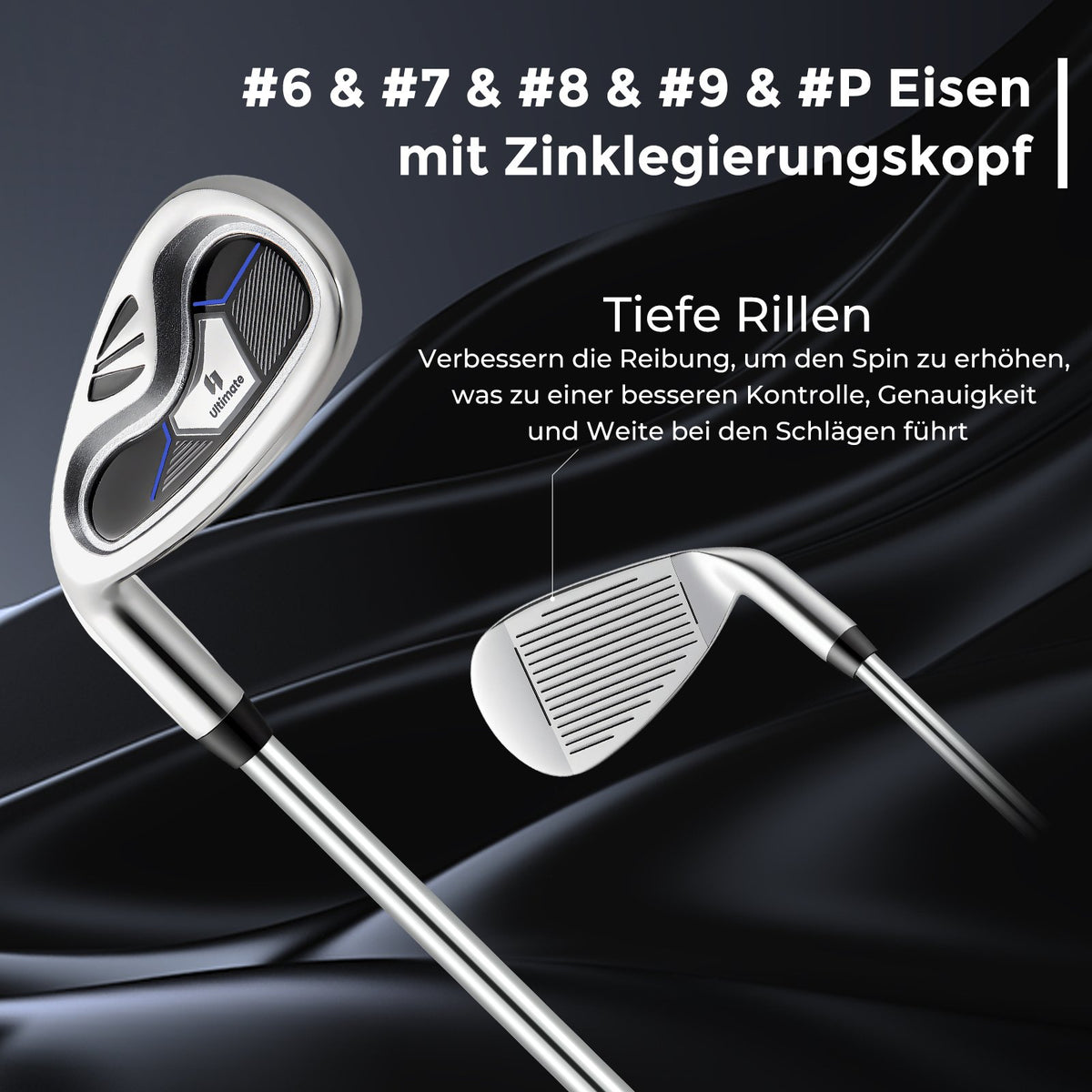 Left-Handed Men's Complete Golf Club Set with Bag