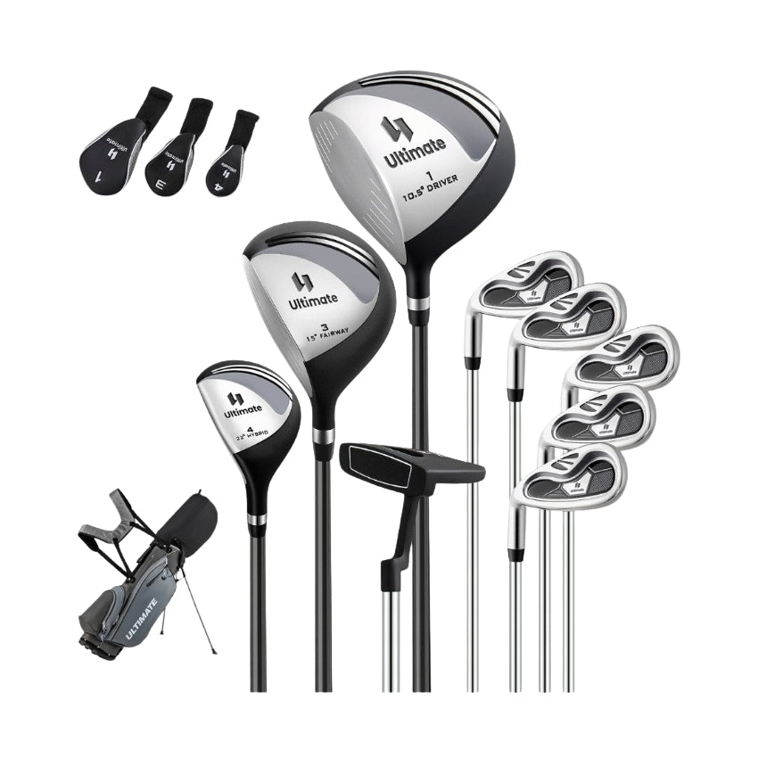 Left-Handed Men's Complete Golf Club Set with Bag