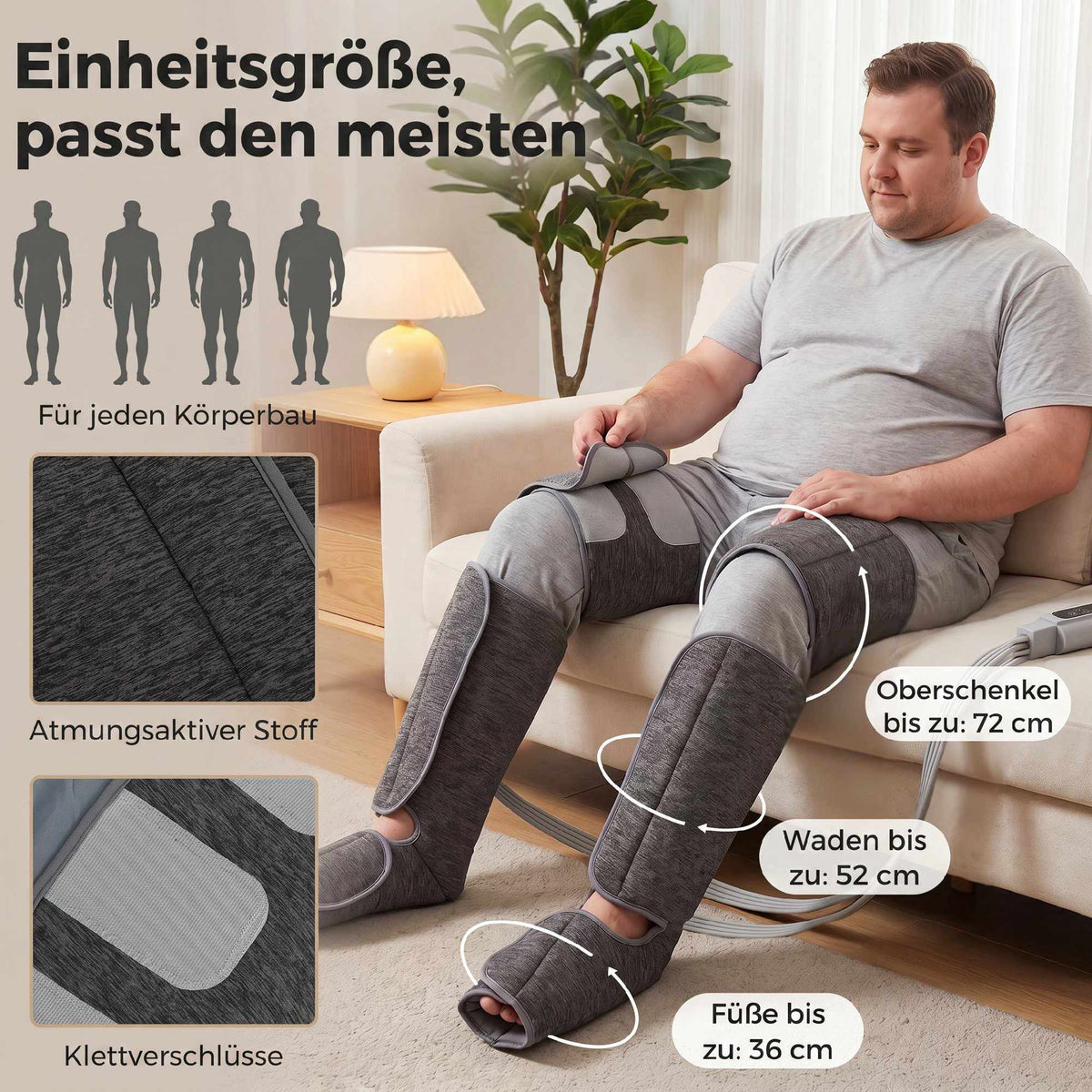 Leg Compression Massager With Heat, 3 Modes, 3 Intensities