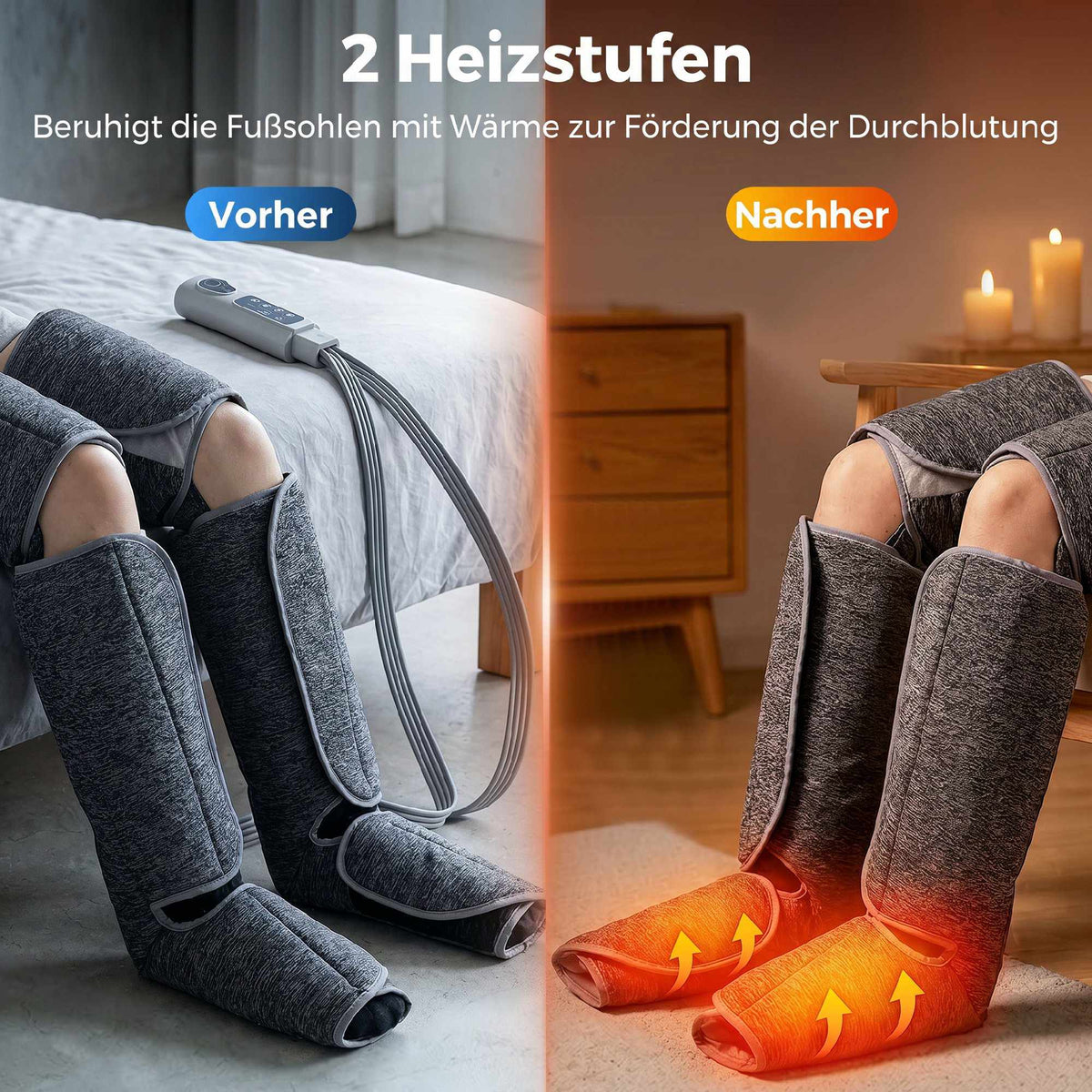 Leg Compression Massager With Heat, 3 Modes, 3 Intensities