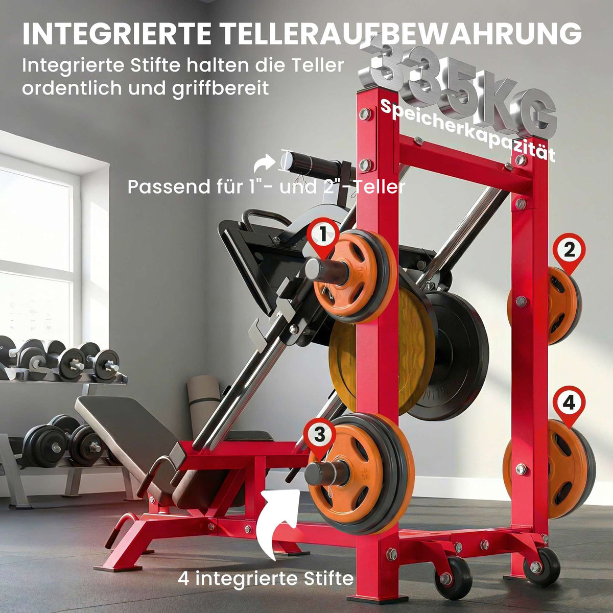 Leg Press Machine – Adjustable Backrest, Steel Frame
