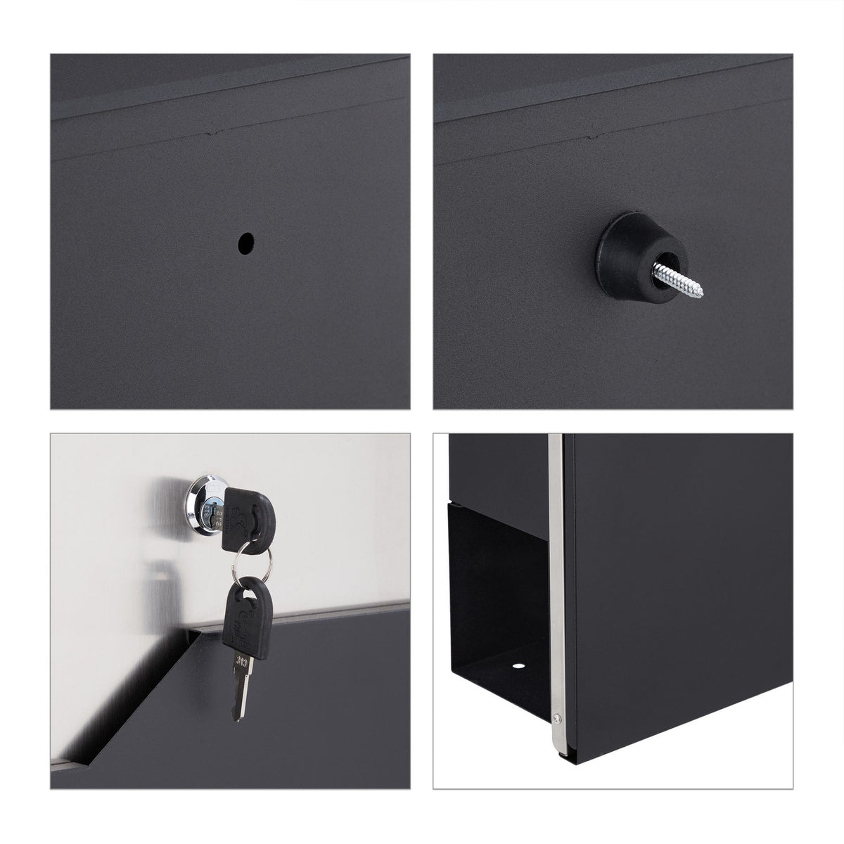 Letterbox with newspaper holder