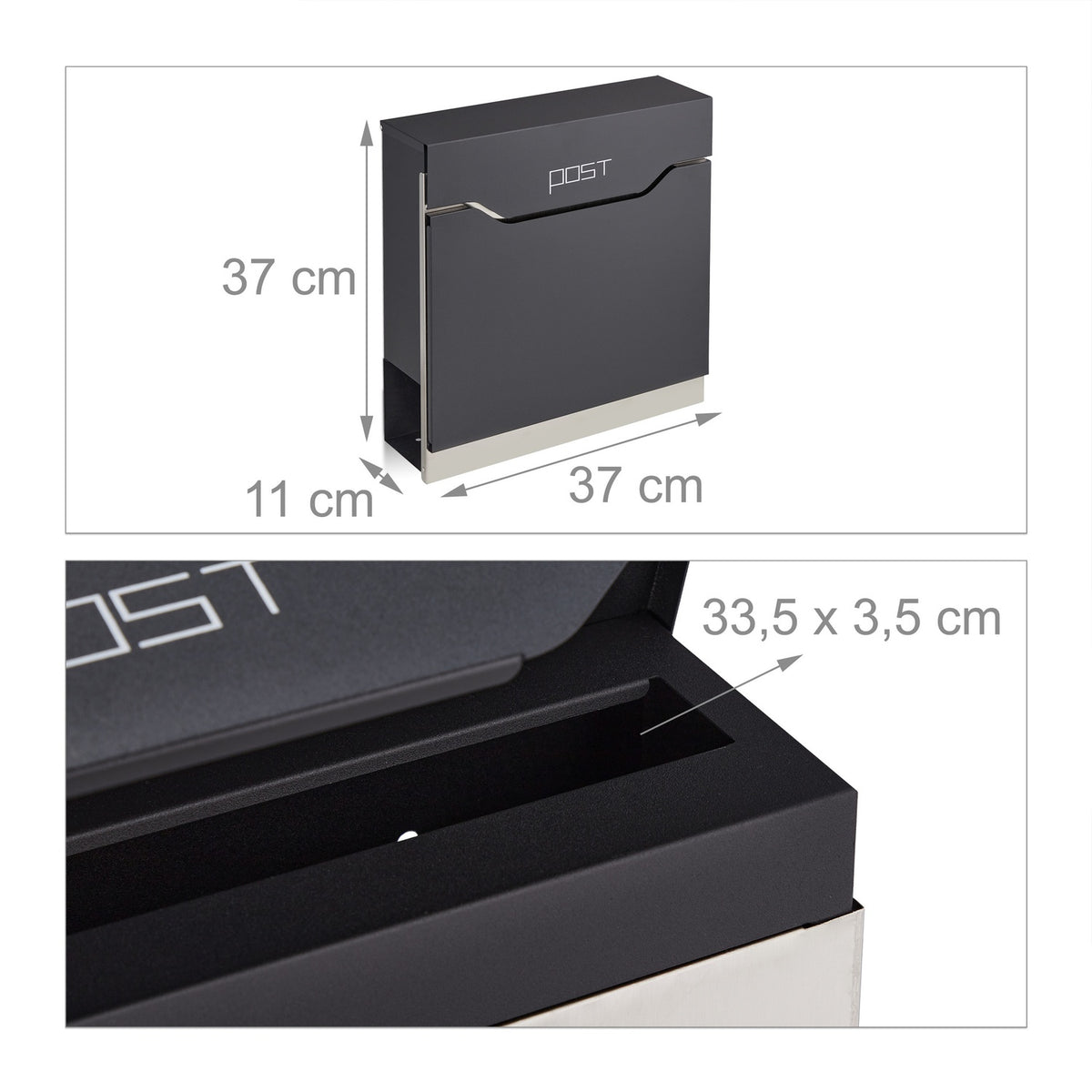 Letterbox with newspaper holder