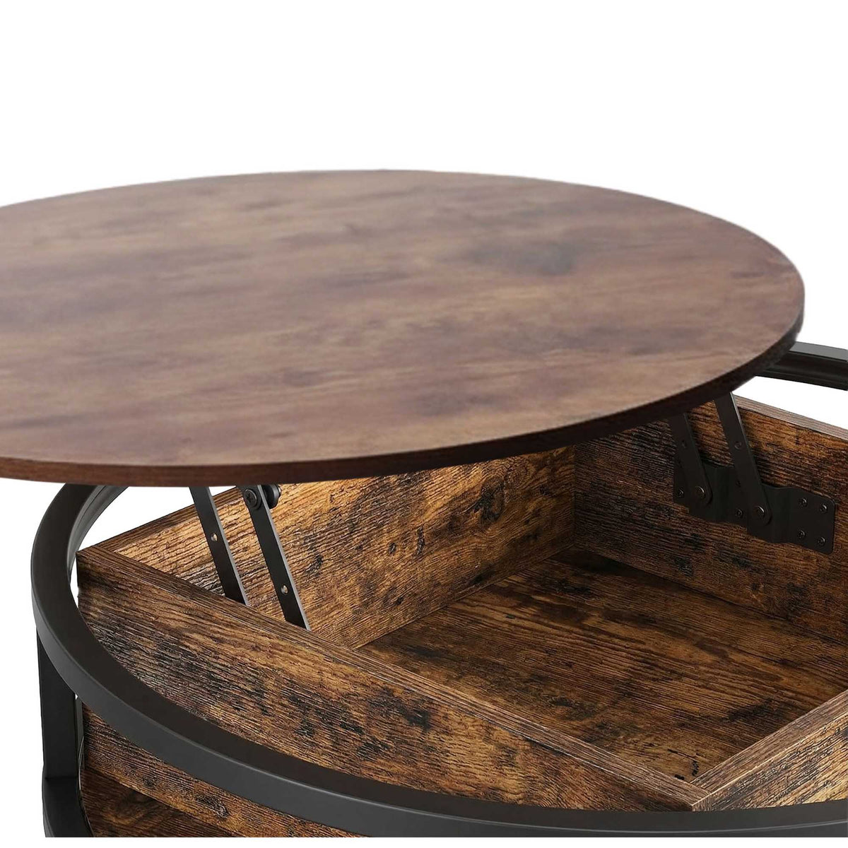 Lift-Top Coffee Table, Height-Adjustable Storage