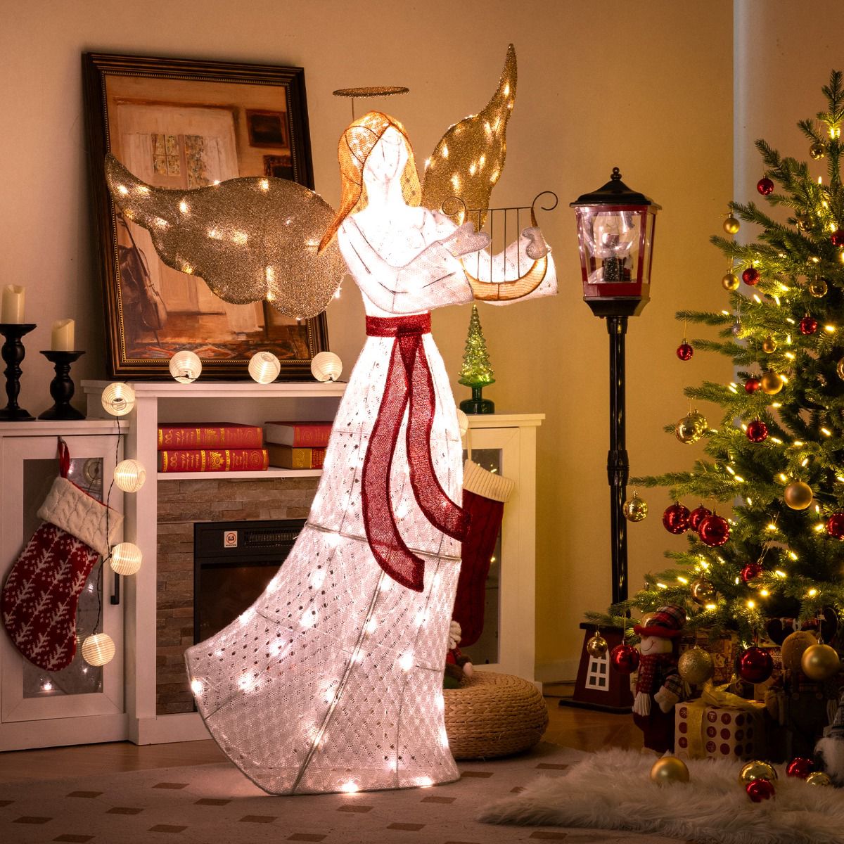 Lighted Christmas Angel, 150cm, 120 LED Warm White