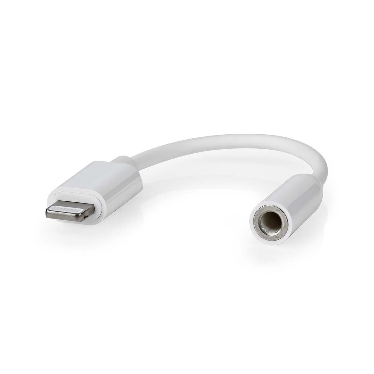 Lightning Adapter | Apple Lightning, 8-pin | 3.5 mm Female | Nickel Plated | 0.10 m | Round | PVC