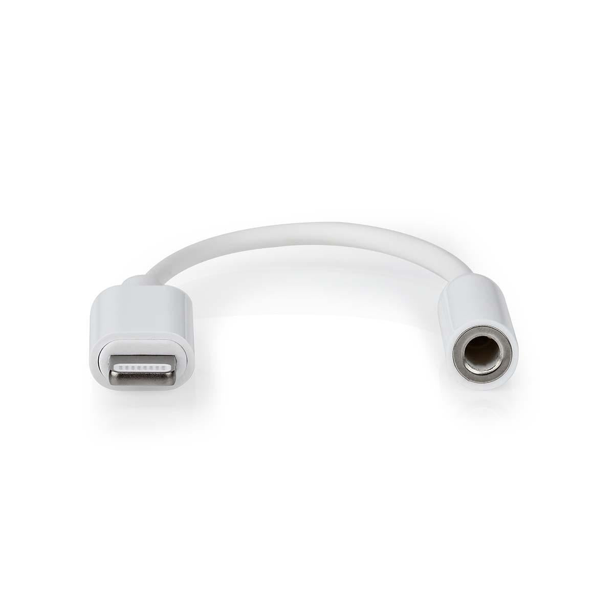 Lightning Adapter | Apple Lightning, 8-pin | 3.5 mm Female | Nickel Plated | 0.10 m | Round | TPE