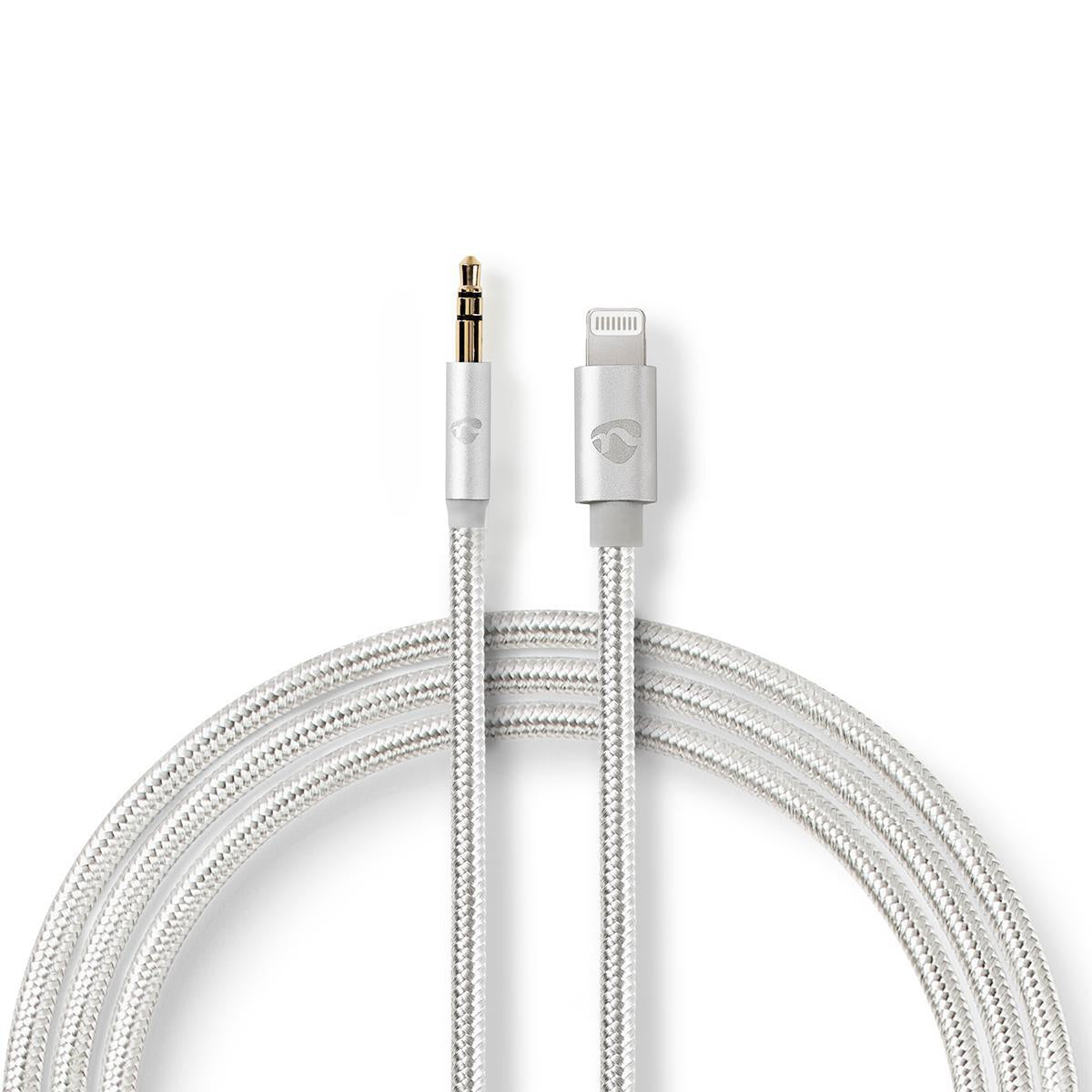 Lightning Adapter | Apple Lightning, 8-pin | 3.5 mm Male | Gold Plated | 1.00 m | Round | Nylon