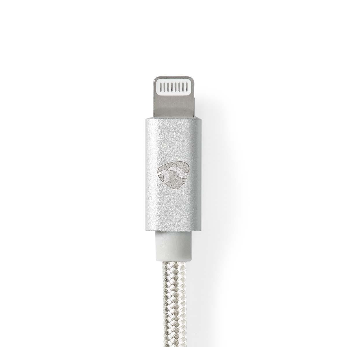 Lightning Cable | USB 2.0 | Apple Lightning, 8-pin | USB-A Male | 480 Mbps | Gold Plated | 1.00 m | Round | Braided / Nylon | Aluminum | Carton with covered window