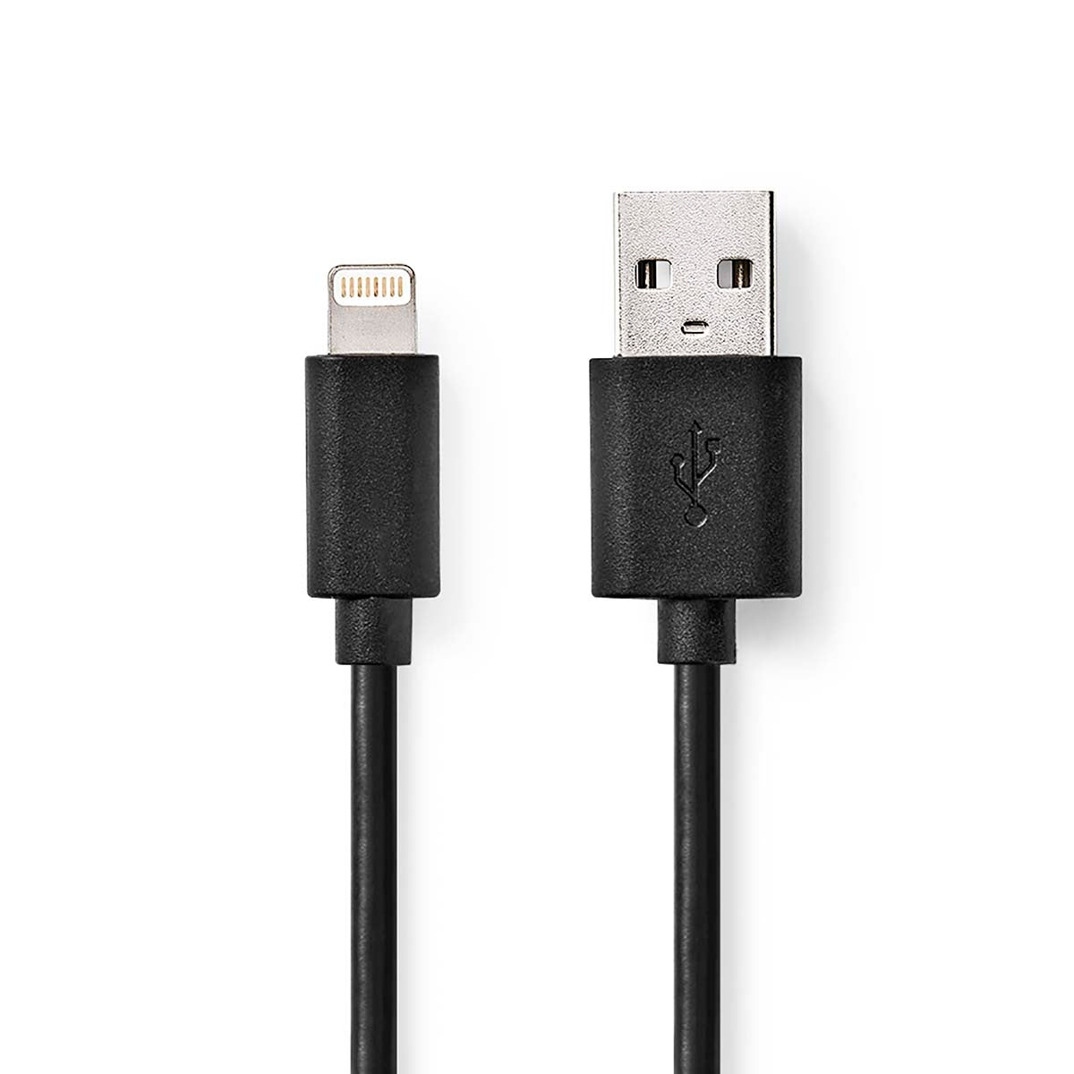 Lightning Cable | USB 2.0 | Apple Lightning, 8-pin | USB-A Male | 480 Mbps | Nickel Plated | 1.00 m | Round | PVC | Black | Box