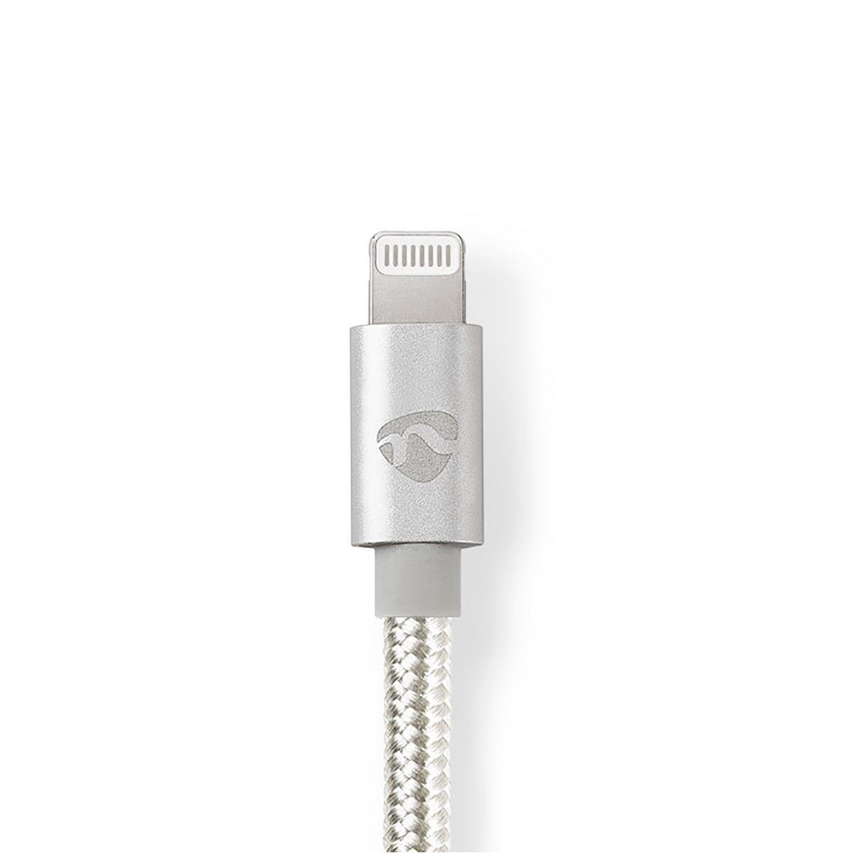 Lightning Cable | USB 2.0 | Apple Lightning, 8-pin | USB-C™ Male | 480 Mbps | Gold Plated | 2.00 m | Round | Braided / Nylon | Aluminum | Carton with covered window