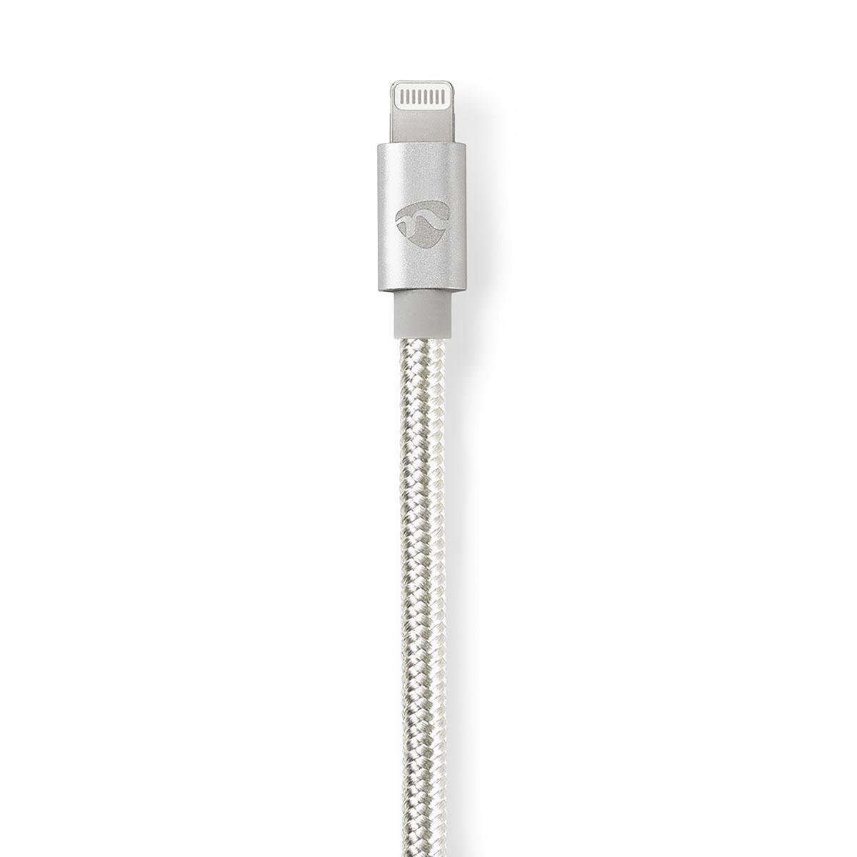 Lightning Cable | USB 2.0 | Apple Lightning, 8-pin | USB-C™ Male | 480 Mbps | Gold Plated | 2.00 m | Round | Braided / Nylon | Aluminum | Carton with covered window