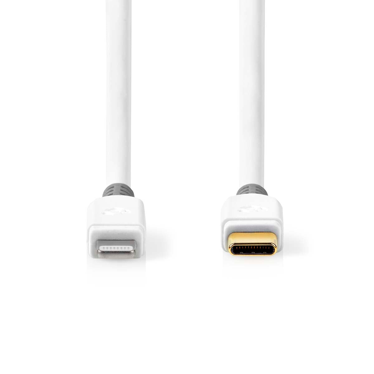 Lightning Cable | USB 2.0 | Apple Lightning, 8-pin | USB-C™ Male | 480 Mbps | Gold Plated | 2.00 m | Round | PVC | White | Cardboard box with window