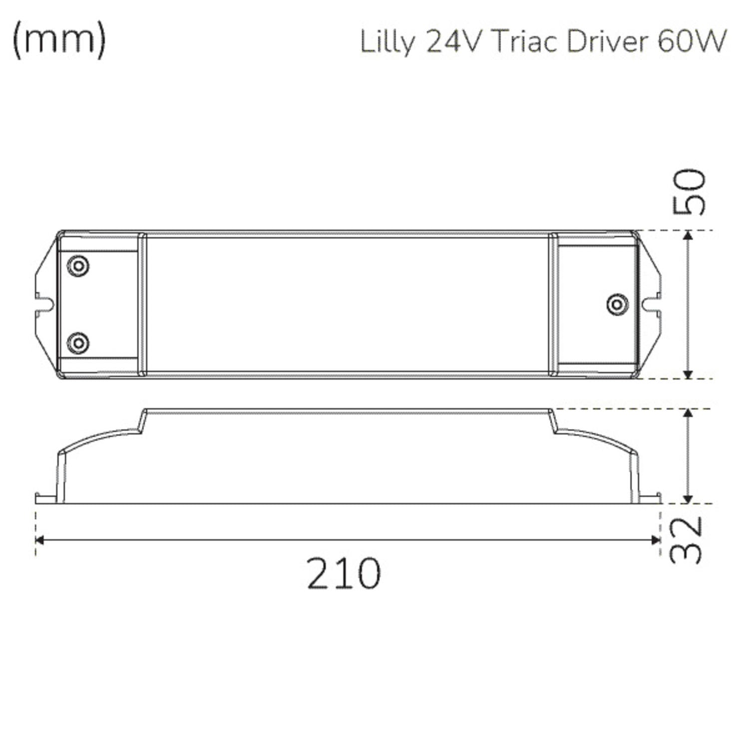 Lilly Driver Transformer for LED strip 24V 0-60W IP20