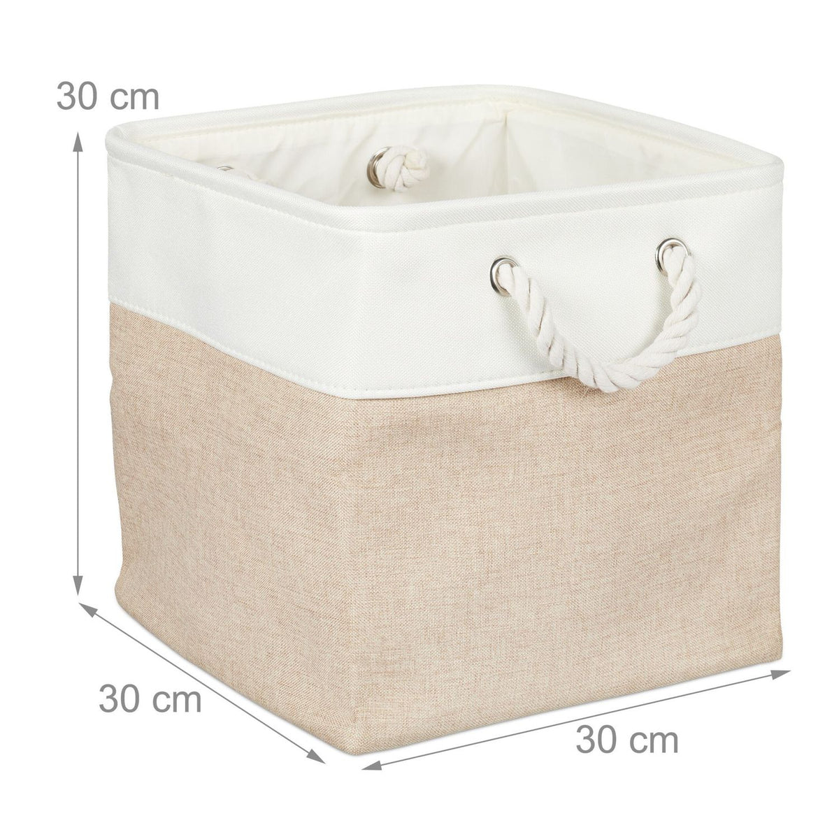 Linen Storage Baskets Set of 3 – Two-Tone Design