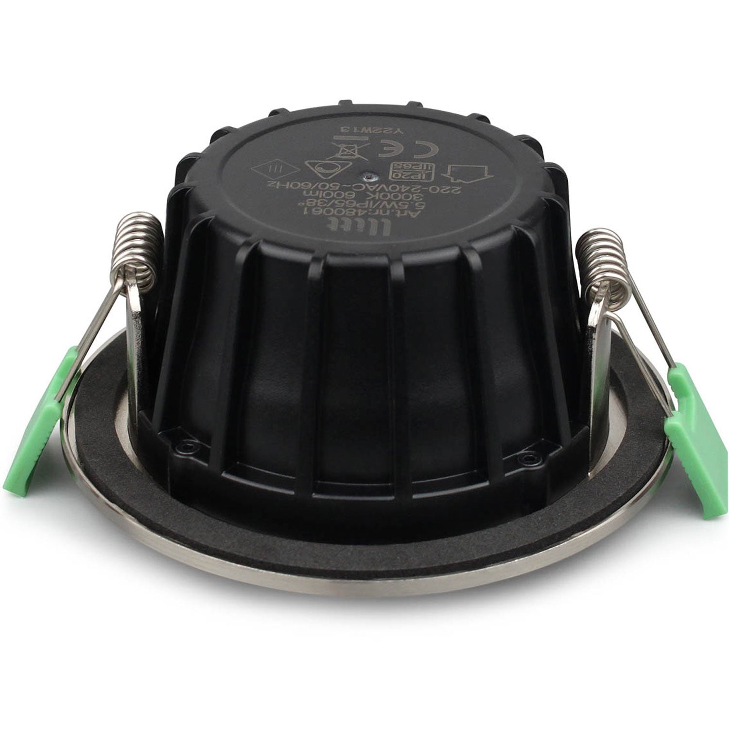 Lisa Dimmable Recessed downlight 3000K 600lm IP65 1-pack Brushed steel