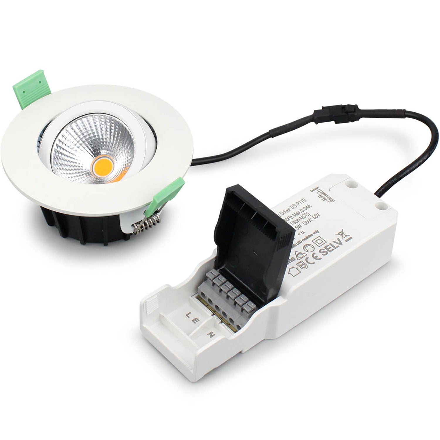Lisa Dimmable Recessed downlight 3000K 600lm IP65 1-pack White