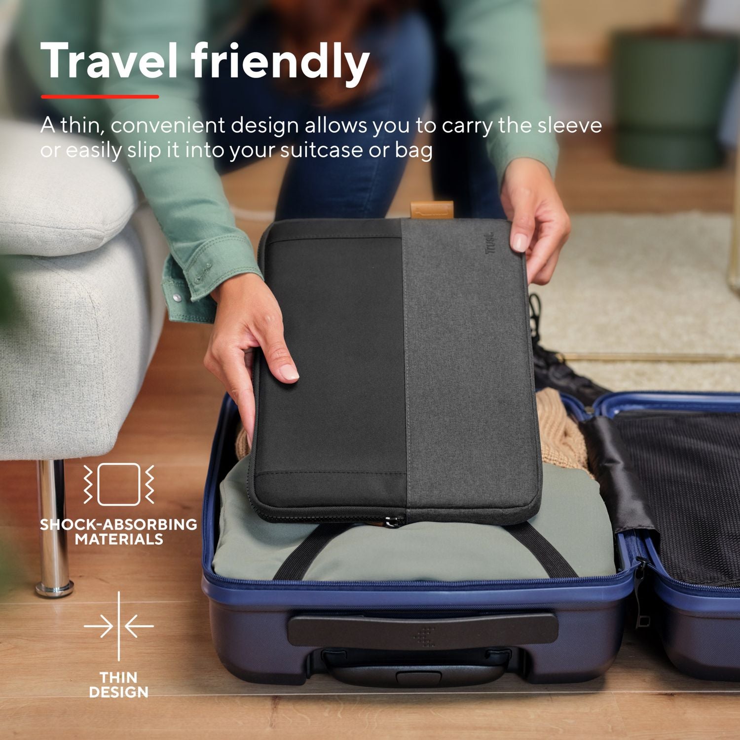 Lisboa Sleeve for laptop 13.3" Black