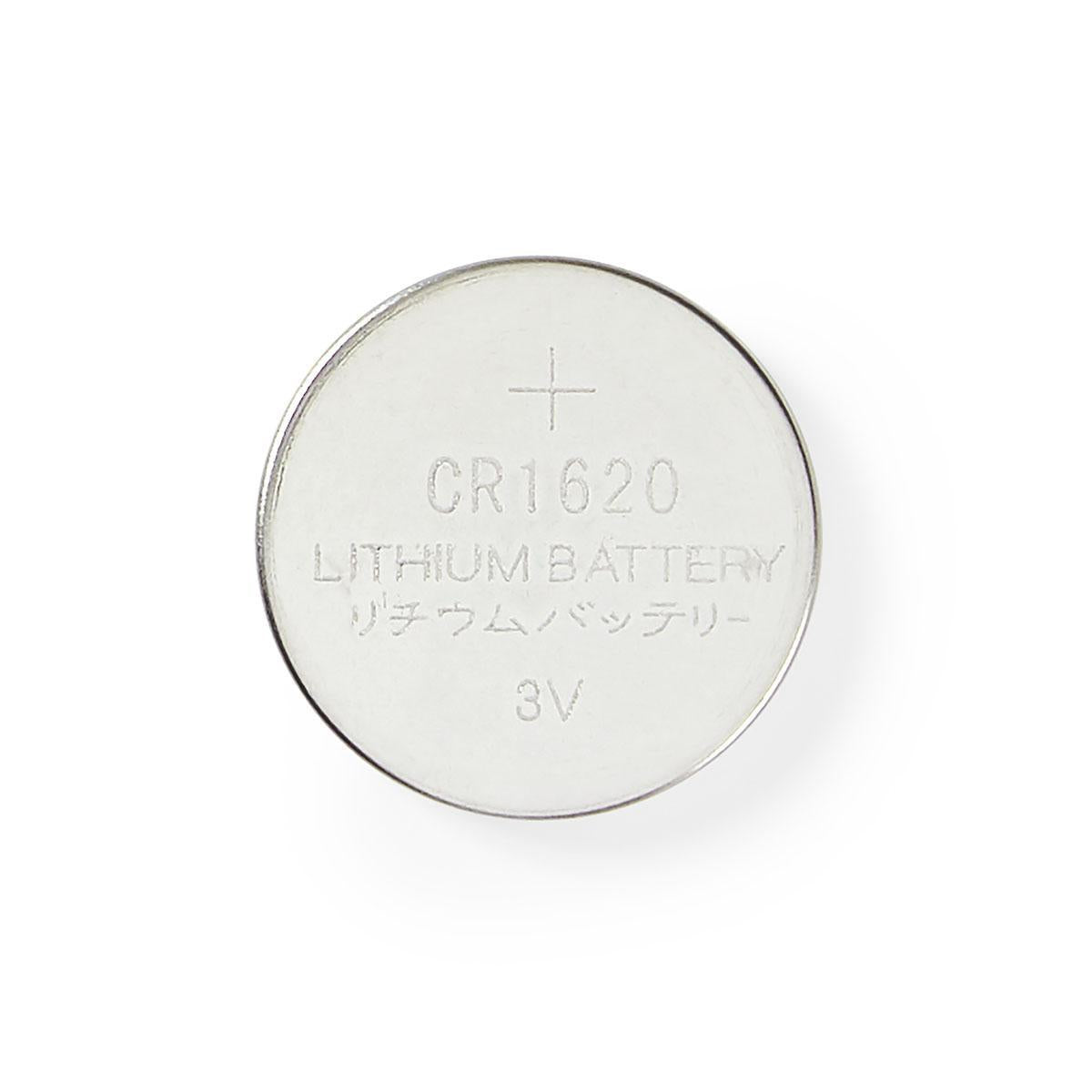 Lithium button cell battery CR1620 | 3 V DC | 5-Blister | Silver