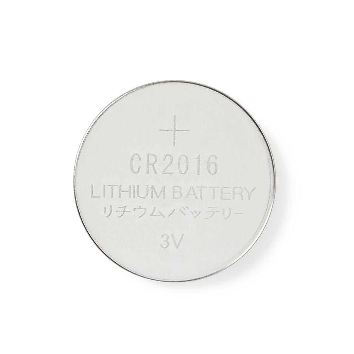 Lithium button cell battery CR2016 | 3 V DC | 5-Blister | Silver