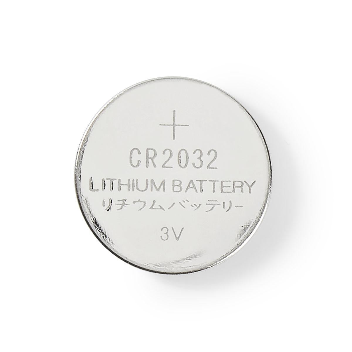 Lithium button cell battery CR2032 | 3 V DC | 5-Blister | Silver