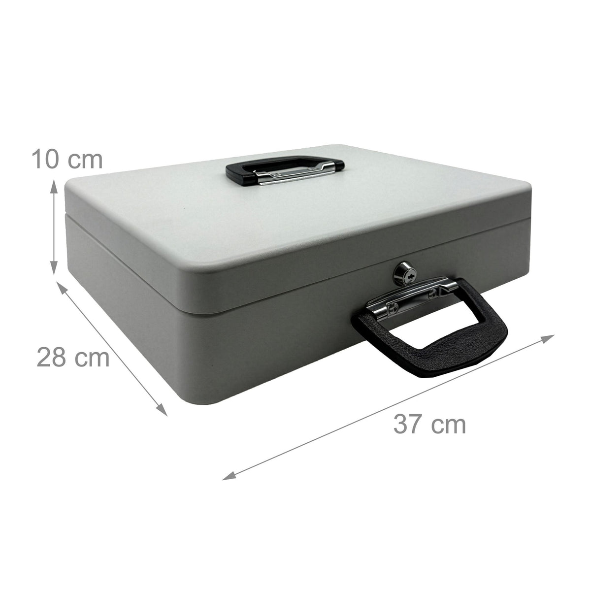 Lockable Iron Cash Box with Removable Insert