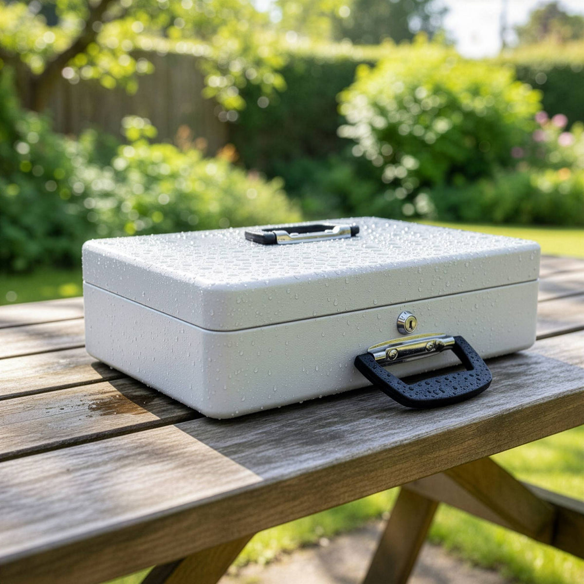 Lockable Iron Cash Box with Removable Insert