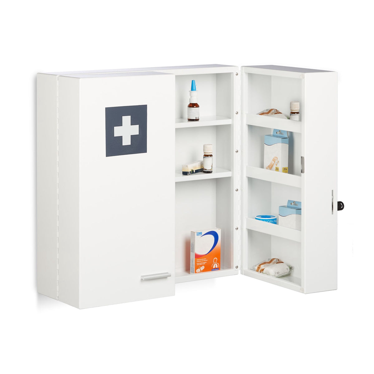 Lockable medicine cabinet