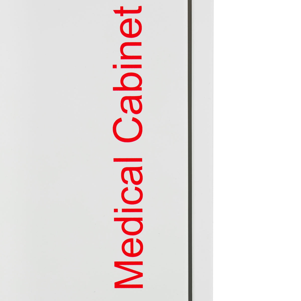 Lockable medicine cabinet with cross