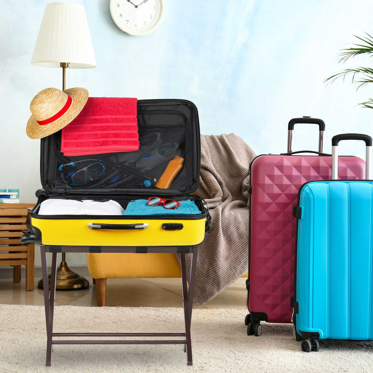 Luggage bench wood