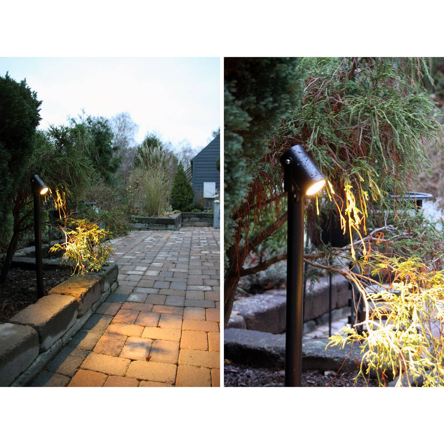 Luna with 65 cm bollard Black