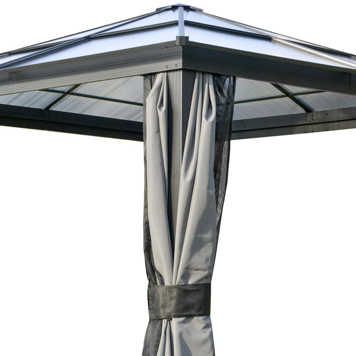 Luxury pavilion garden pavilion aluminum party tent garden tent with translucent PC roof brown + beige 300 x 360 x 265 cm |
