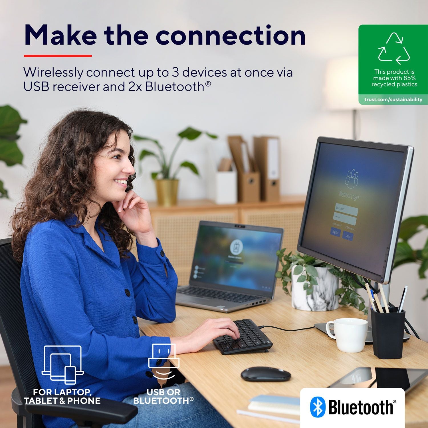 Lyra Compact wireless keyboard Nordic layout