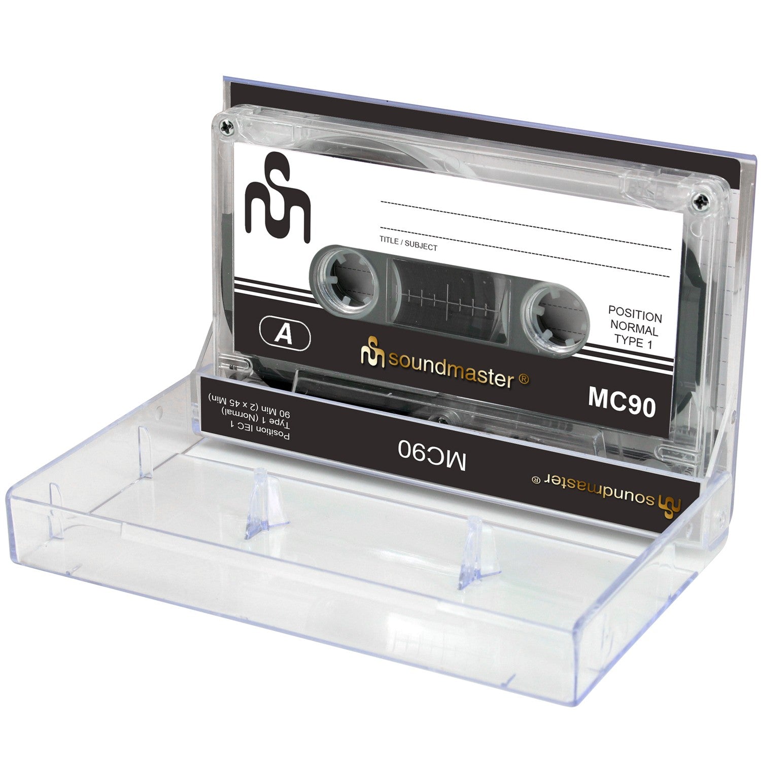 MC905P IEC1 90 minute cassette tape 5-pack