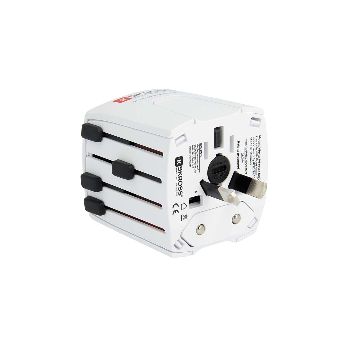 MUV USB (2xA) Compact 2-pin world travel adapter with 2 integrated USB ports