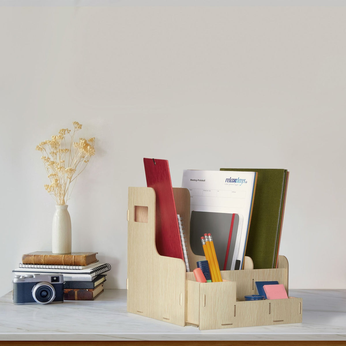 Magazine and tool box with 3 compartments
