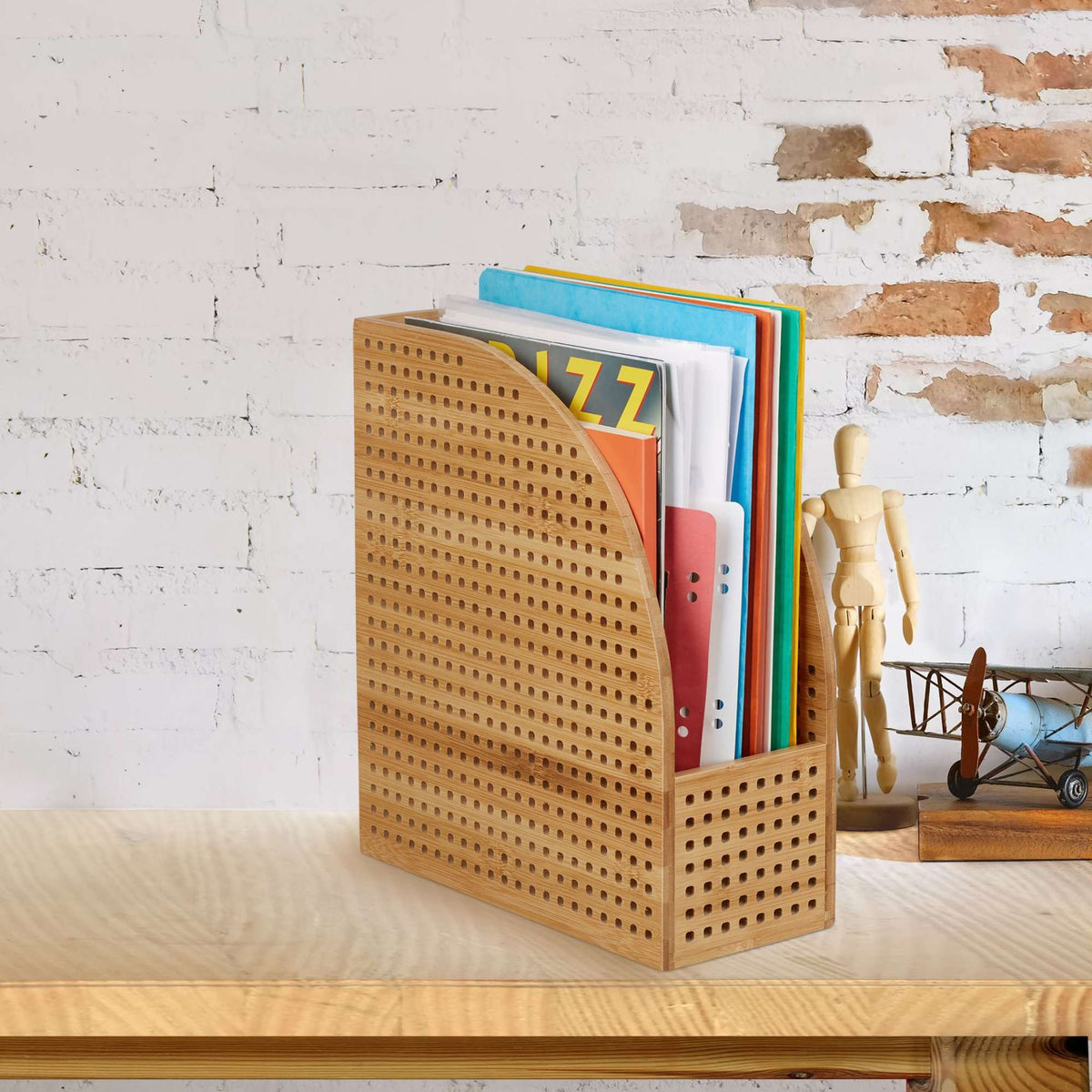 Magazine collector A4 bamboo
