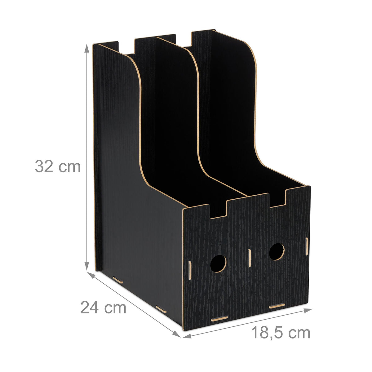 Magazine collector with 2 compartments for DIN A4