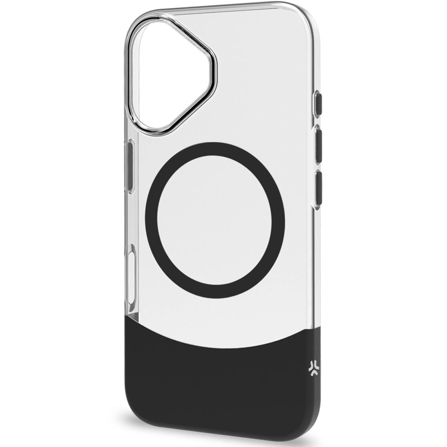 Magdual MagSafe compatible case iPhone 16 Black + Transparent