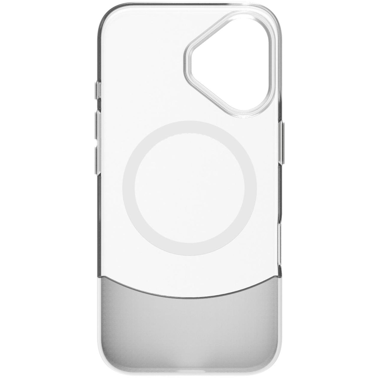 Magdual MagSafe compatible case iPhone 16 White + Transparent