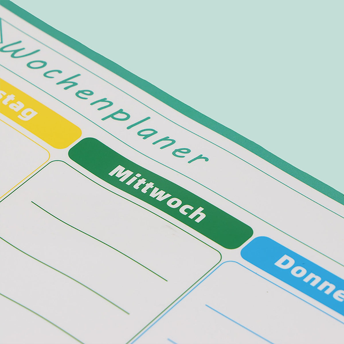 Magnetic A3 Weekly Planner with 7 Markers, Wipeable