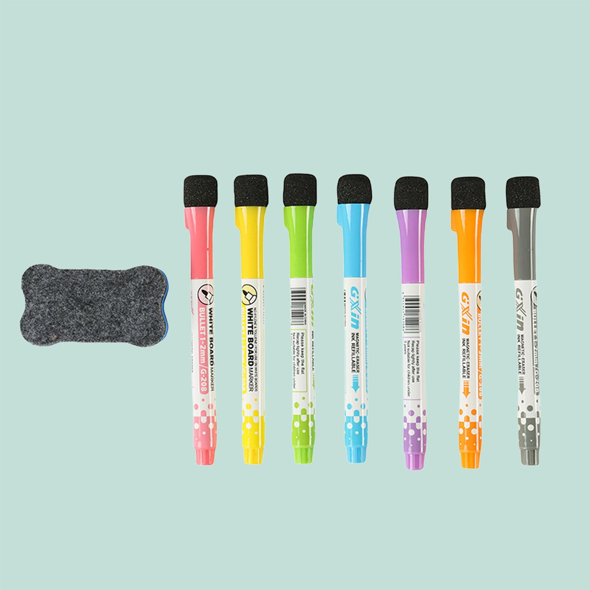 Magnetic A3 Weekly Planner with 7 Markers, Wipeable